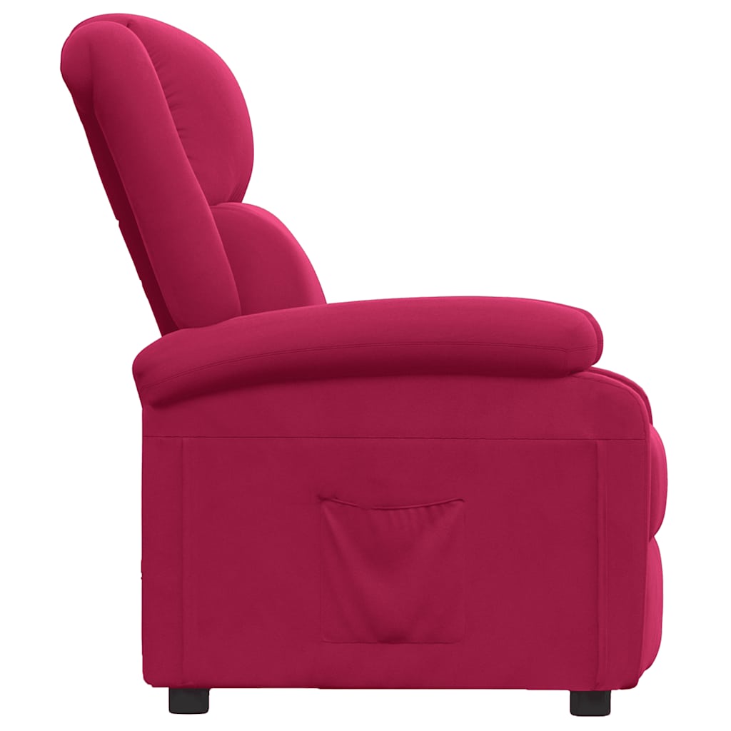 lænestol velour vinrød