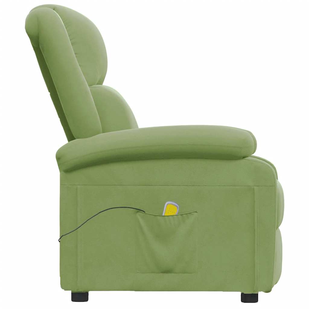 massagestol velour lysegrøn