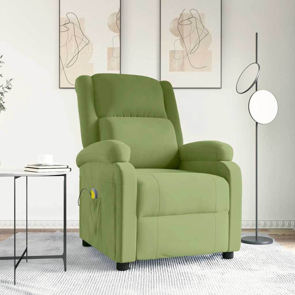 massagestol velour lysegrøn