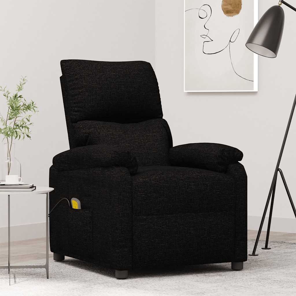 massagestol stof sort billede