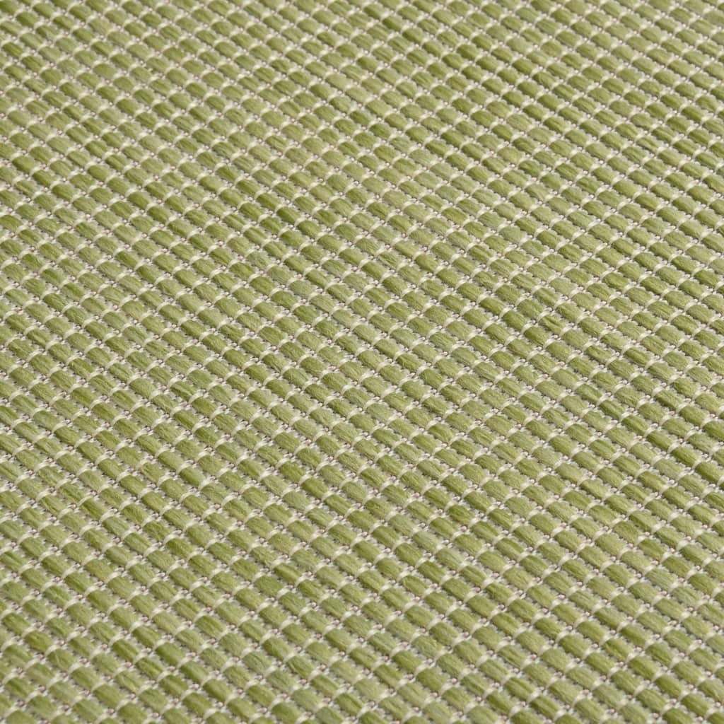 fladvævet udendørstæppe 200x280 cm grøn