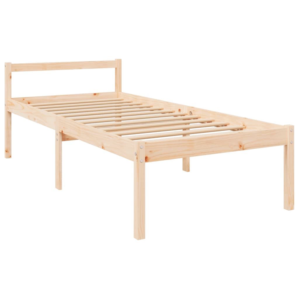 seniorseng enkeltseng 75x190 cm massivt fyrretræ