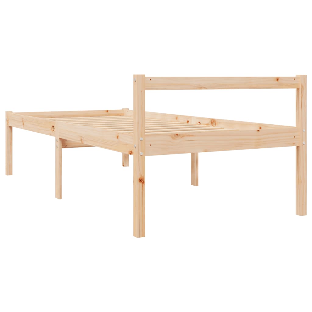 seniorseng enkeltseng 75x190 cm massivt fyrretræ