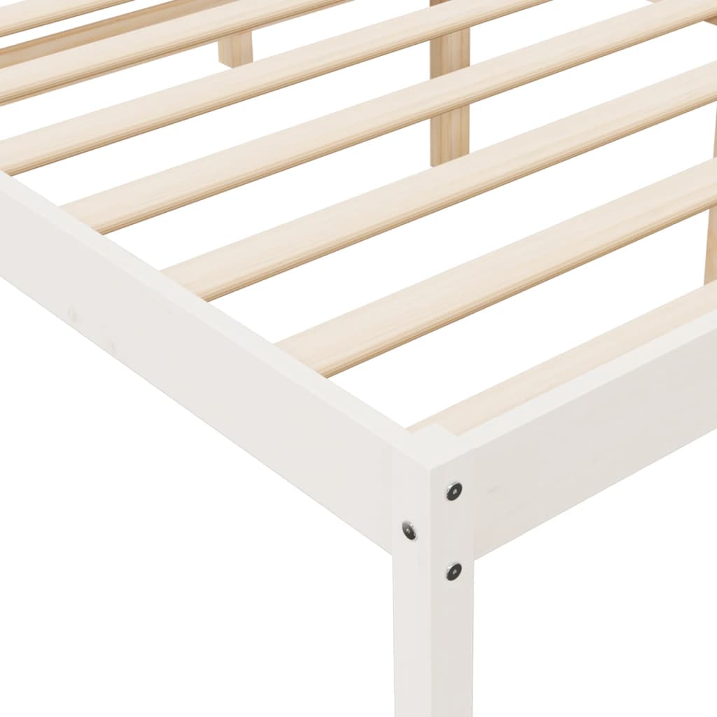 seniorseng 75x190 cm enkeltseng massivt fyrretræ hvid