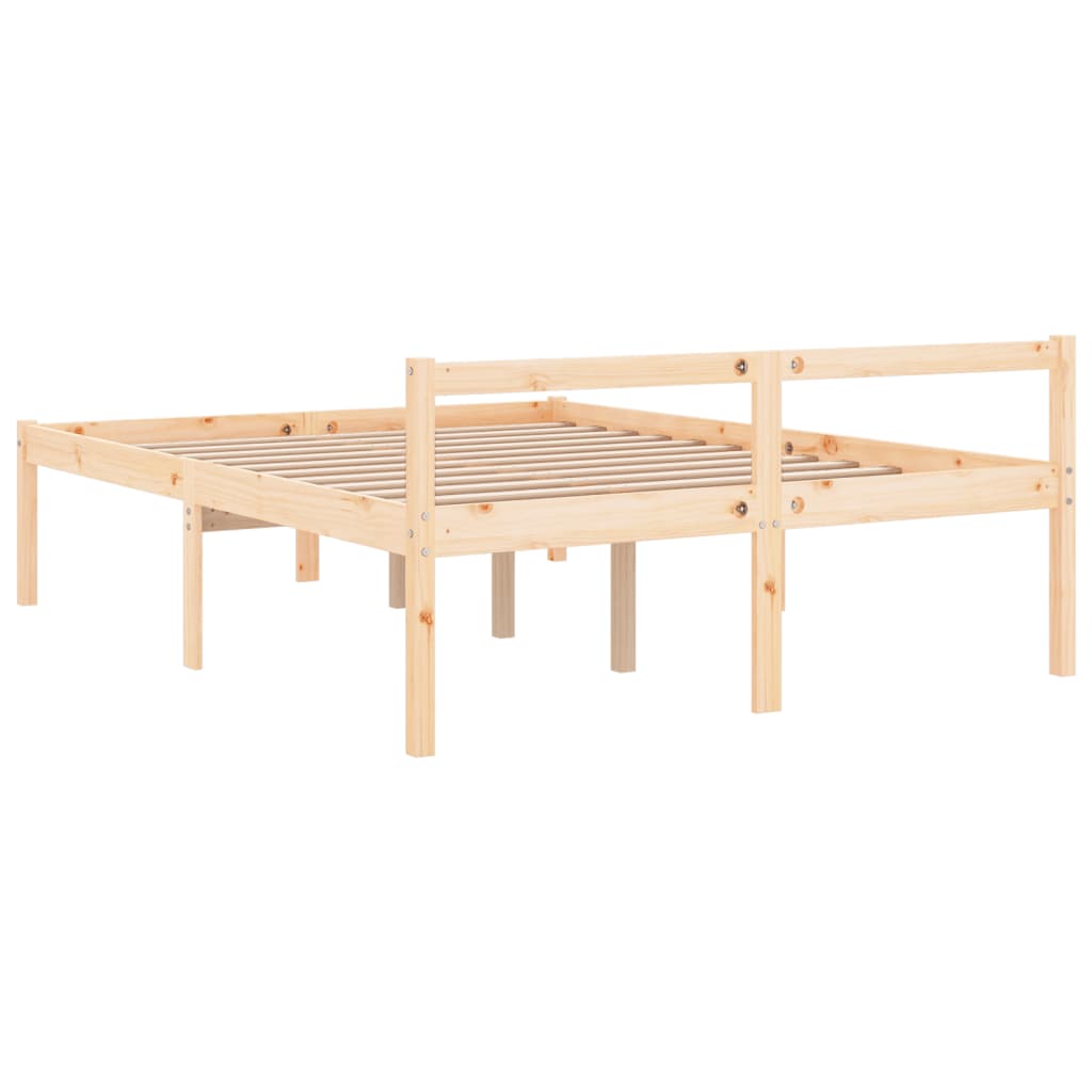 sengeramme 120x190 cm dobbeltseng massivt fyrretræ