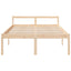 seniorseng 135x190 cm dobbeltseng massivt fyrretræ