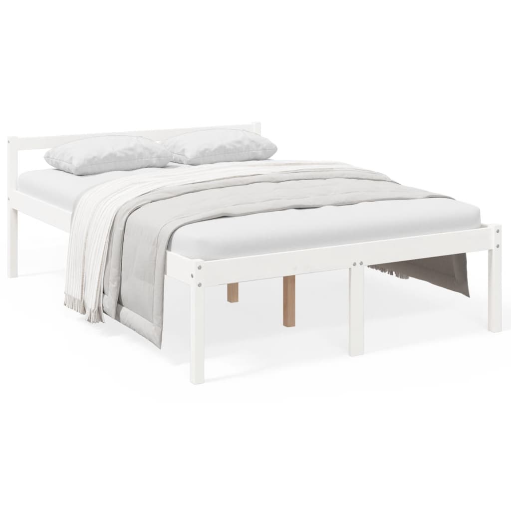 seniorseng 120x200 cm massivt fyrretræ hvid