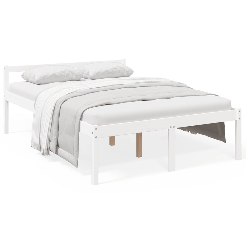 seniorseng 120x200 cm massivt fyrretræ hvid