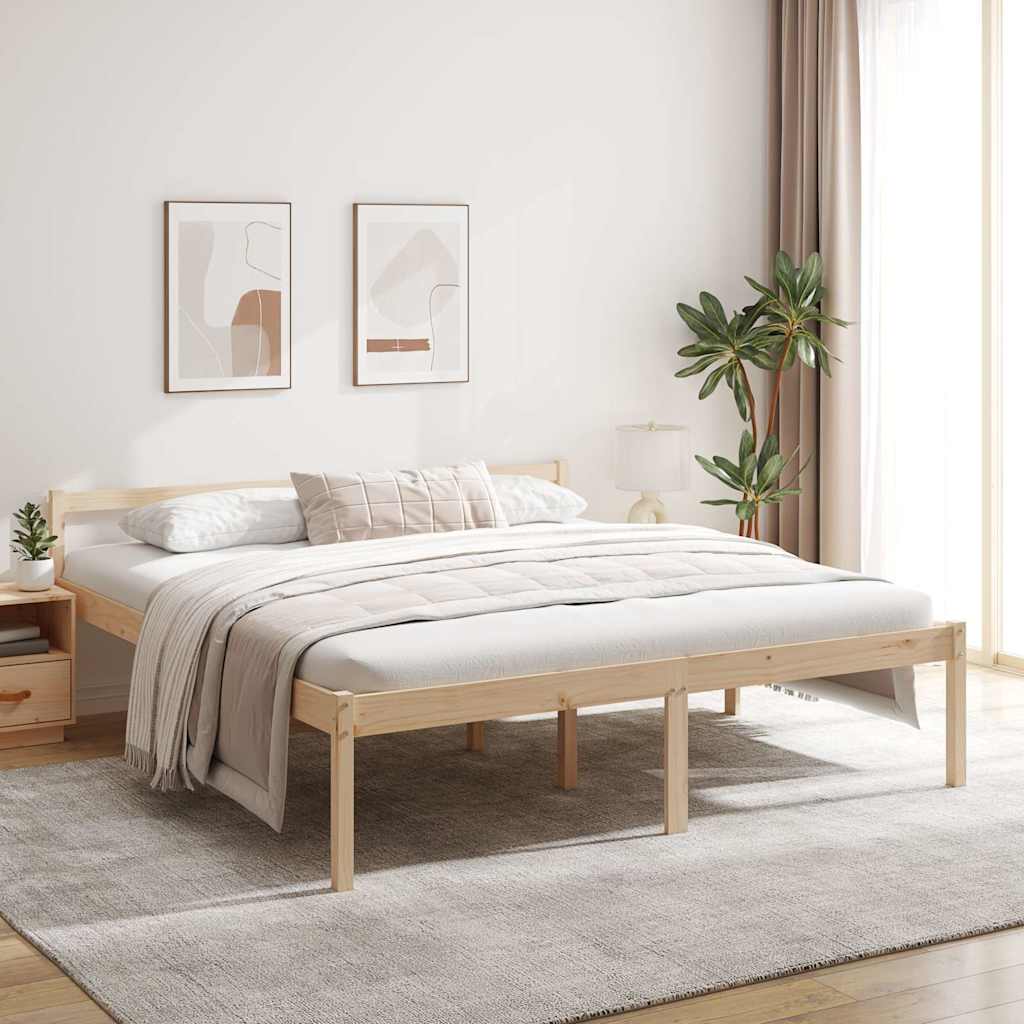 seniorseng 180x200 cm super kingsize massivt fyrretræ