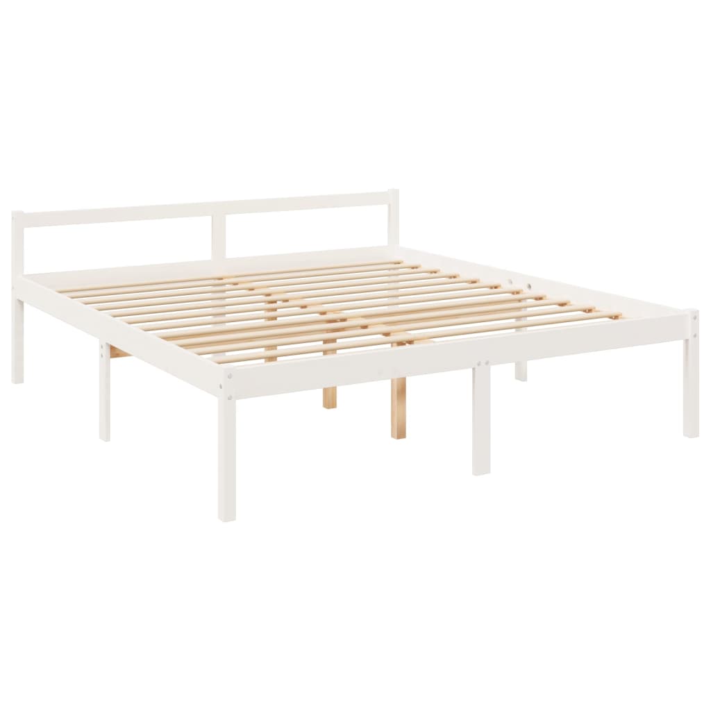 seniorseng 180x200 cm super kingsize massivt fyrretræ hvid