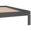 sengeramme 200x200 cm massivt fyrretræ grå