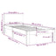 sengeramme 75x190 cm Small Single massivt træ sort