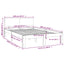 sengeramme 120x190 cm Small Double massivt træ hvid