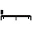 sengeramme 90x200 cm massivt fyrretræ sort