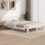 sengeramme 140x200 cm massivt fyrretræ hvid