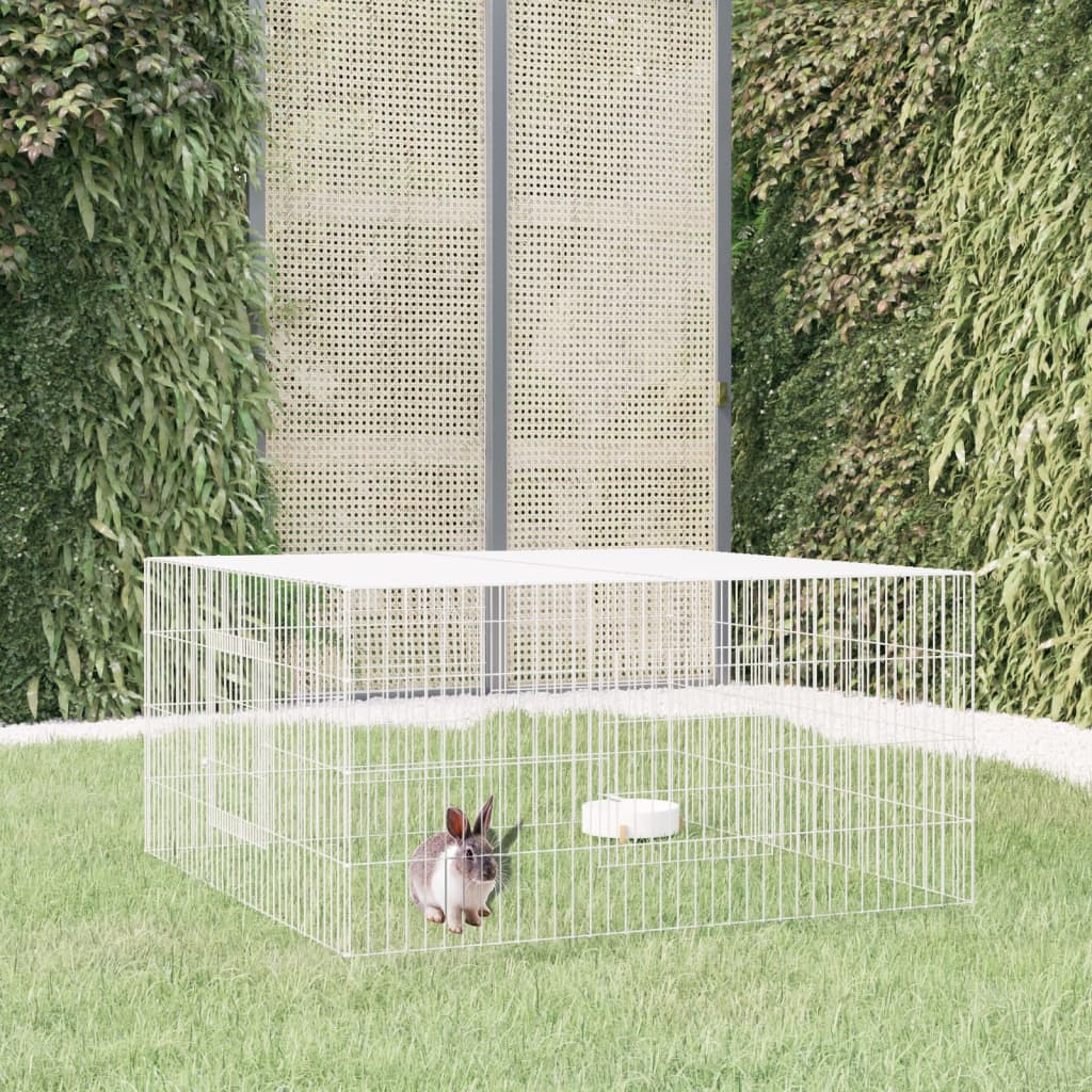 kaninbur 110x110x55 cm galvaniseret jern billede