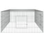2-panels kaninbur 220x110x55 cm galvaniseret jern