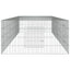 3-panels kaninbur 325x109x54 cm galvaniseret jern