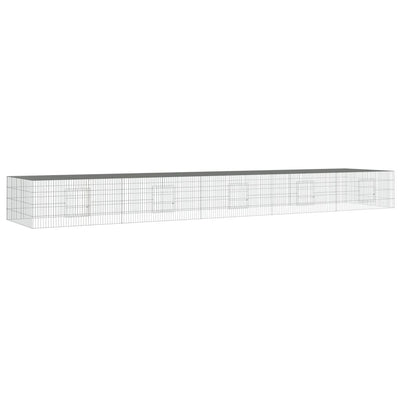 5-panels kaninbur 541x109x54 cm galvaniseret jern