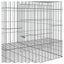 2-panels kaninbur 110x79x54 cm galvaniseret jern