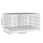 2-panels kaninbur 110x79x54 cm galvaniseret jern