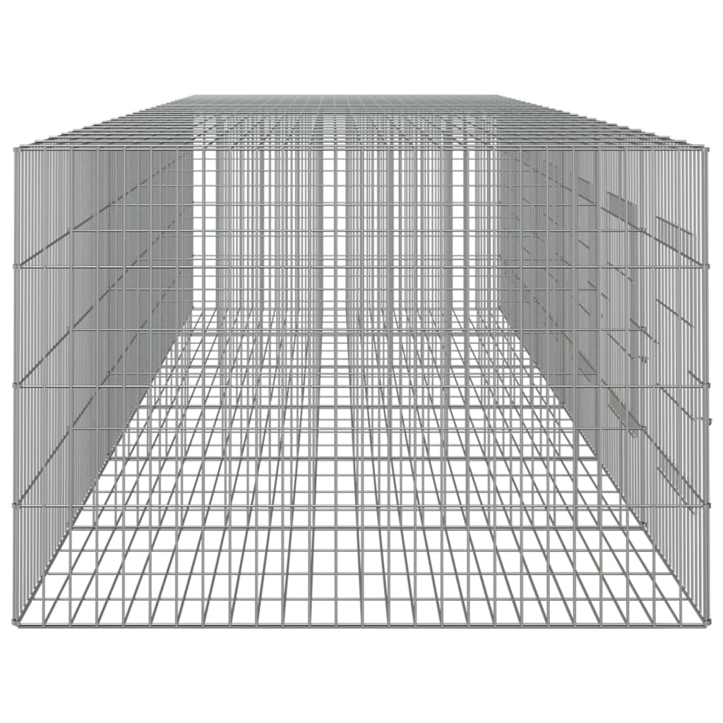 6-panels kaninbur 327x79x54 cm galvaniseret jern