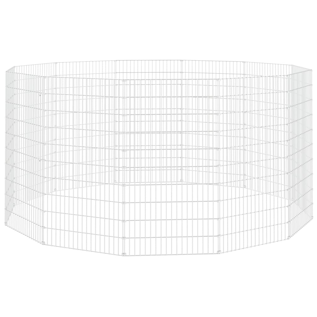 indhegning til fritgående dyr med 12 paneler, 54x100 cm, galvaniseret jern