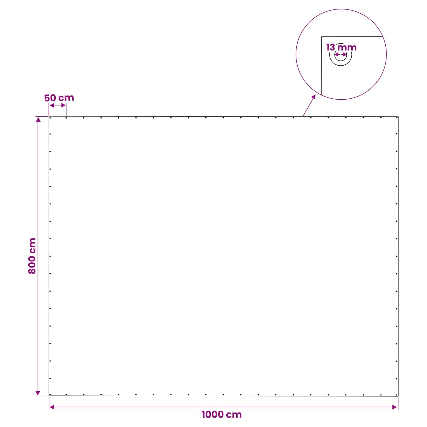 leno-presenning 140 g/m² 8x10 m hvid