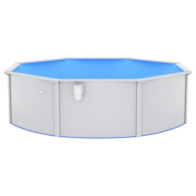 swimmingpool med sandfilterpumpe og poolstige 460x120 cm