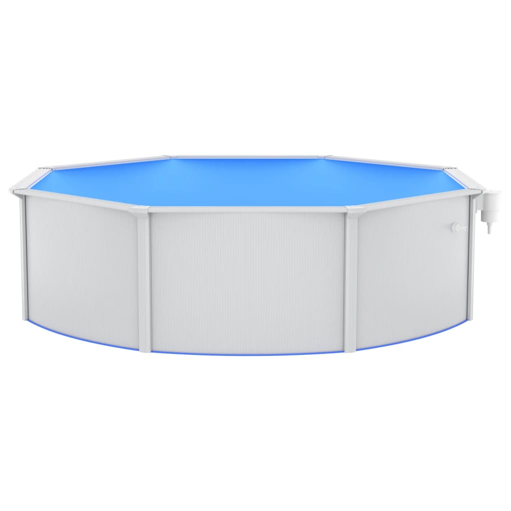swimmingpool med sandfilterpumpe og poolstige 460x120 cm