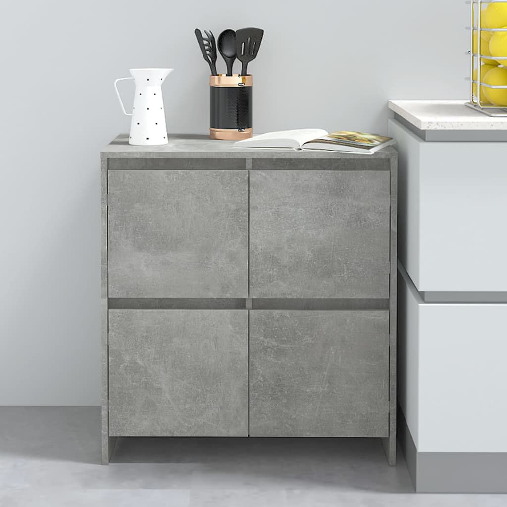 skænke 2 stk. 70x41x75 cm konstrueret træ betongrå