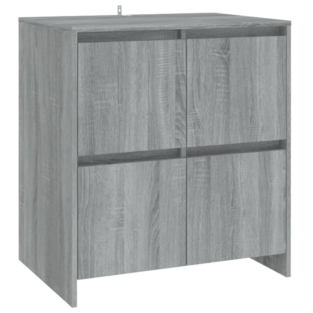 skænke 2 stk. 70x41x75 cm konstrueret træ grå sonoma-eg