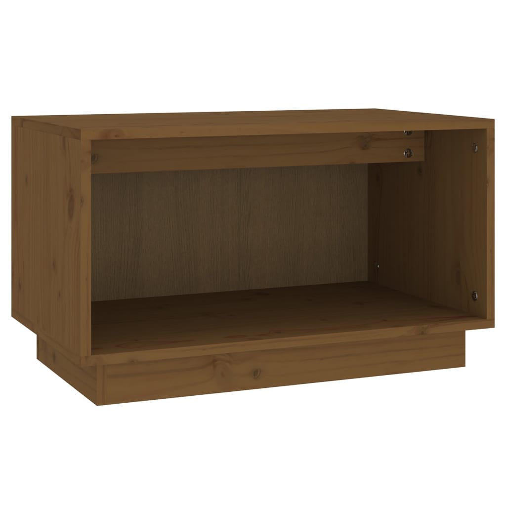 tv-bord 60x35x35 cm massivt fyrretræ gyldenbrun