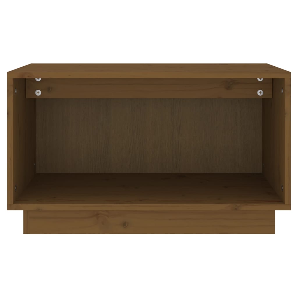 tv-bord 60x35x35 cm massivt fyrretræ gyldenbrun