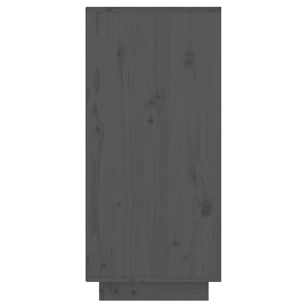 konsolskab 60x34x75 cm massivt fyrretræ grå