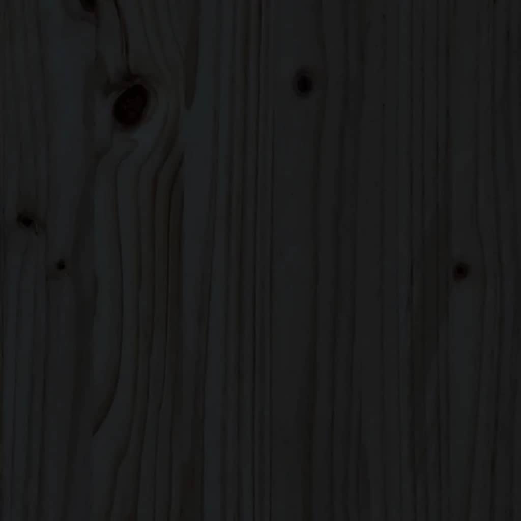 tv-bord 74x34x40 cm massivt fyrretræ sort