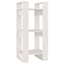 bogreol/rumdeler 41x35x91 cm massivt fyrretræ hvid