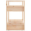 bogreol/rumdeler 60x35x57 cm massivt fyrretræ