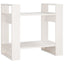 bogreol/rumdeler 60x35x57 cm massivt fyrretræ hvid