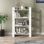 bogreol/rumdeler 80x35x125 cm massivt fyrretræ hvid