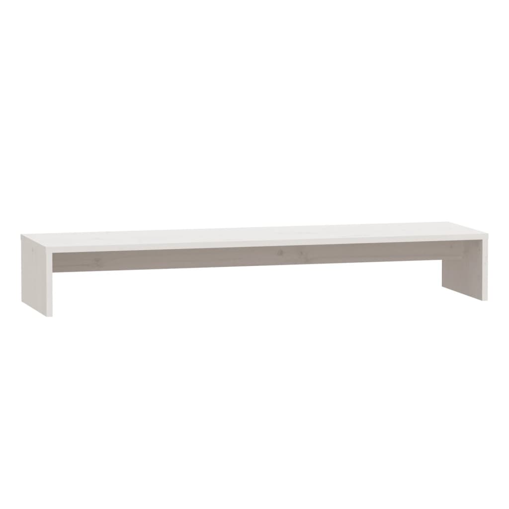 skærmholder 100x27x15 cm massivt fyrretræ hvid