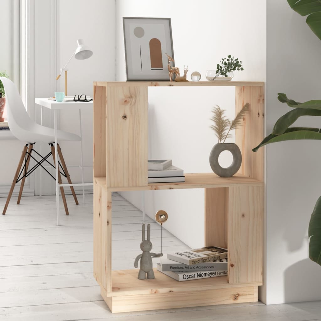 bogreol/rumdeler 51x25x70 cm massivt fyrretræ billede