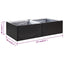 plantekasse 157x80x40 cm polyrattan sort