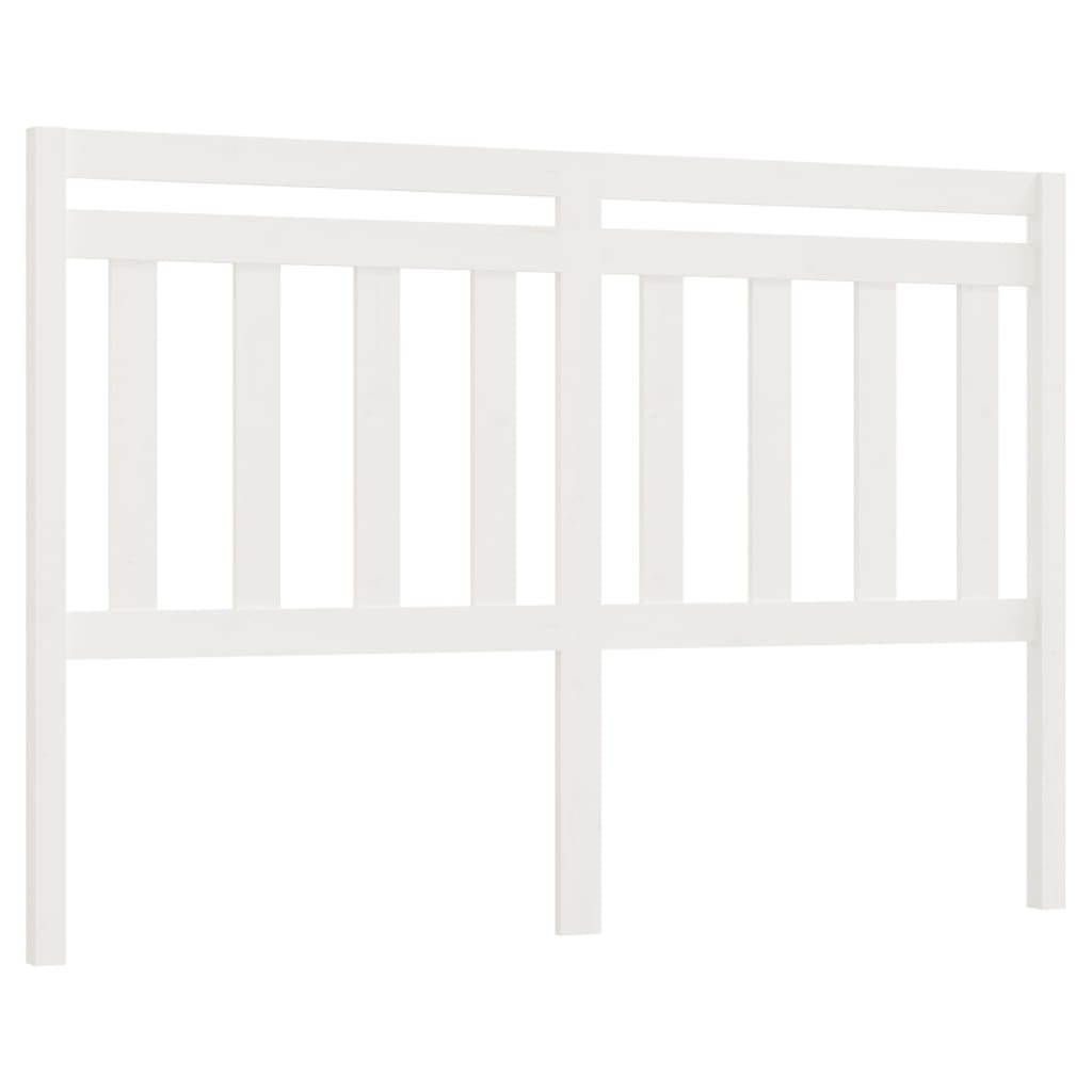 sengegærde 146x4x100 cm massivt fyrretræ hvid