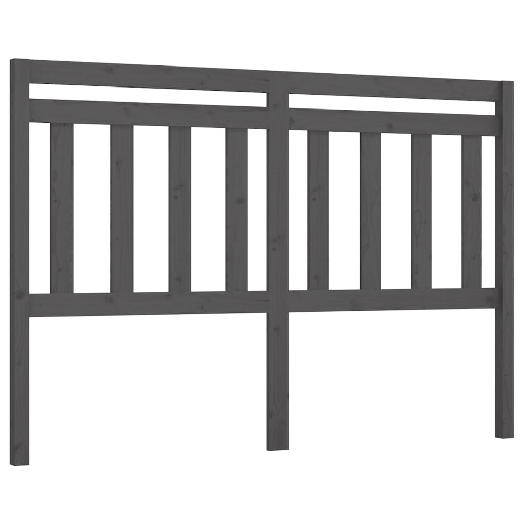sengegærde 166x4x100 cm massivt fyrretræ grå