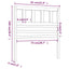sengegærde 81x4x100 cm massivt fyrretræ