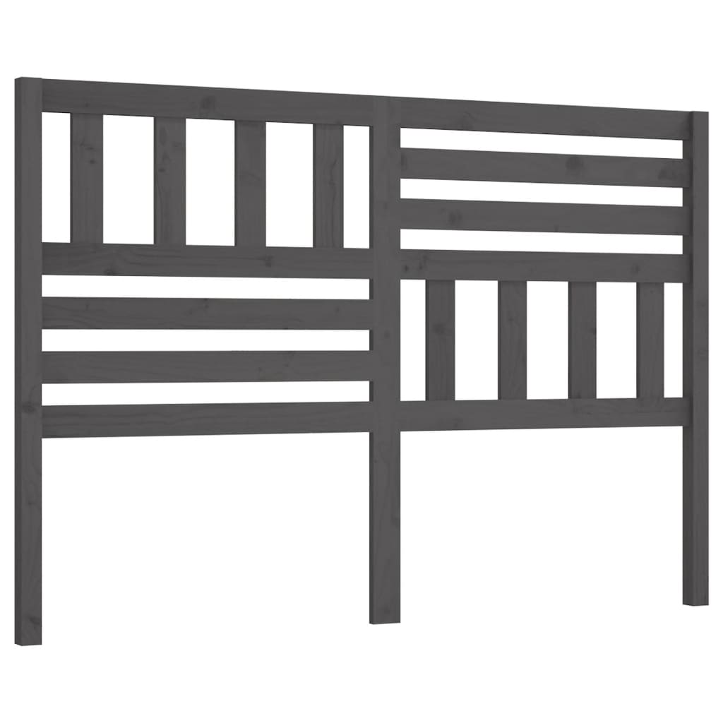 sengegærde 166x4x100 cm massivt fyrretræ grå