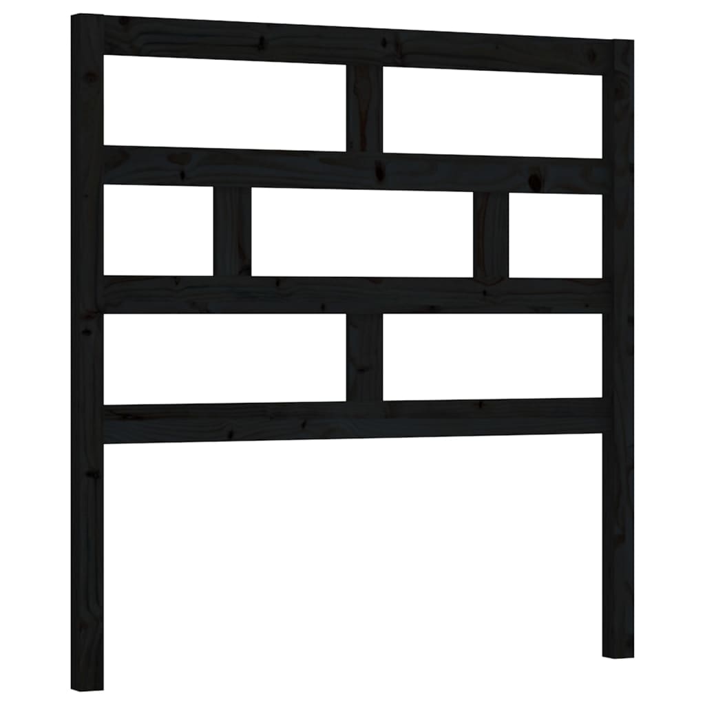 sengegærde 96x4x100 cm massivt fyrretræ sort