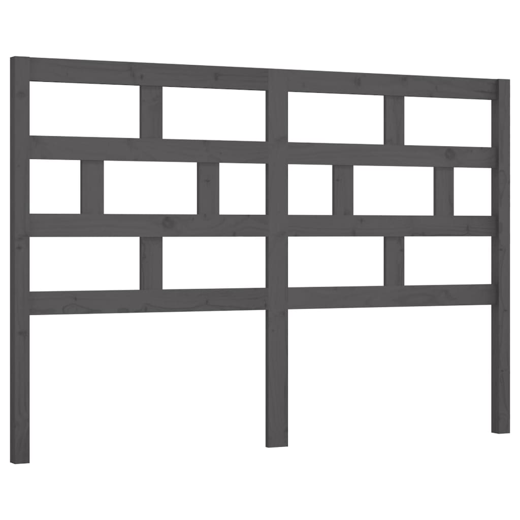 sengegærde 156x4x100 cm massivt fyrretræ grå