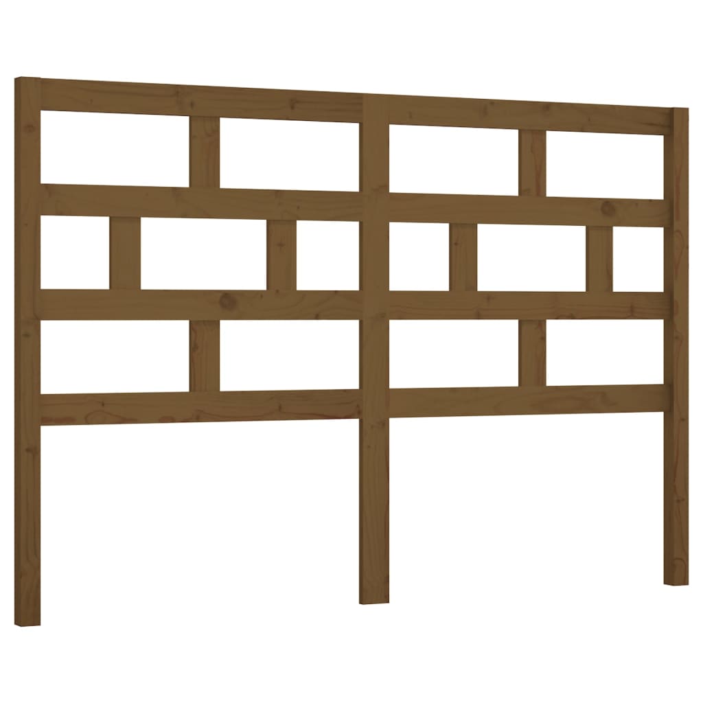 sengegærde 166x4x100 cm massivt fyrretræ gyldenbrun